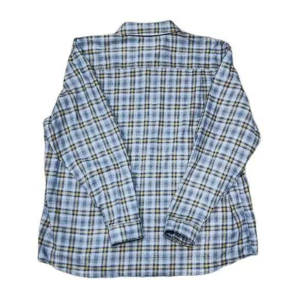 Carhartt Shirt Mens 2XL Blue Yellow Rugged Flex Relaxed Fit Stretch Button-Up - Picture 5 of 6